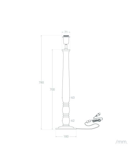 Pied de Lampe à Poser en bois Daksh ILUZZIA