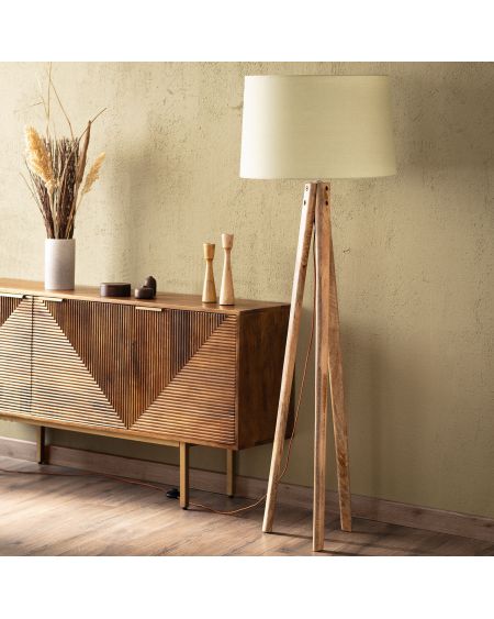 Lampadaire en bois Kumar ILUZZIA