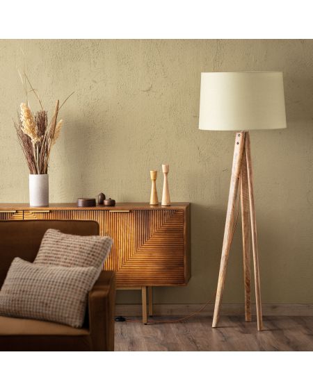 Lampadaire en bois Kumar ILUZZIA