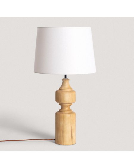 Lampe à Poser en bois Sansa ILUZZIA