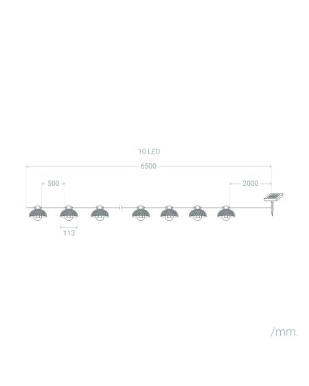 Guirlande Solaire Extérieure d'Ampoules LED Kodos 6.5m