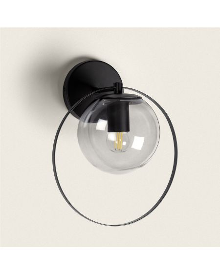 Lampe Murale Extérieure Métal et Verre Jubail