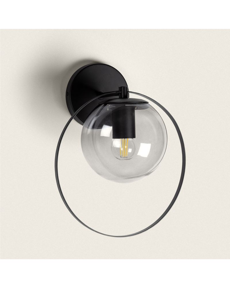 Lampe Murale Extérieure Métal et Verre Jubail
