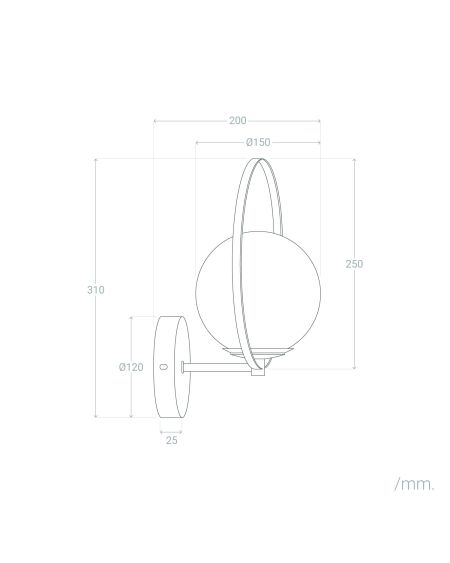 Lampe Murale Extérieure Métal et Verre Jubail