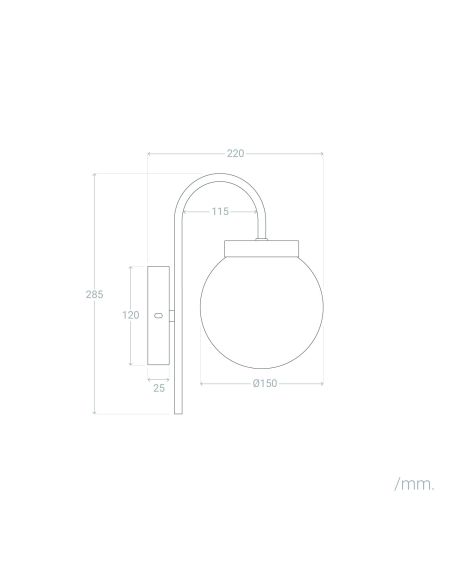 Lampe Murale Extérieur en Métal et Verre Rafha