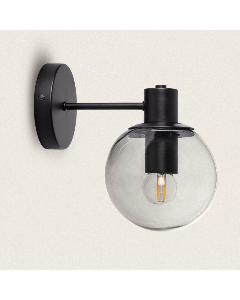 Lampe Murale Extérieur en Métal et Verre Yanbu