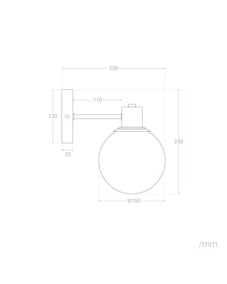 Lampe Murale Extérieur en Métal et Verre Yanbu