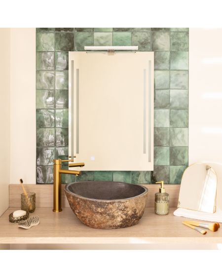 Miroir Salle de Bain avec Éclairage LED et Anti-Buée 70x50 cm Taif
