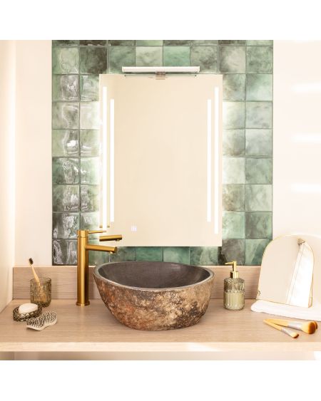 Miroir Salle de Bain avec Éclairage LED et Anti-Buée 70x50 cm Taif