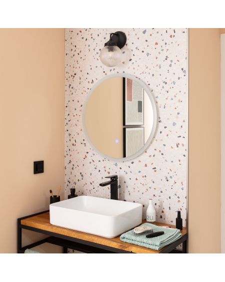 Miroir de Salle de Bain avec éclairage LED et Anti-buée Minna Ø60 cm