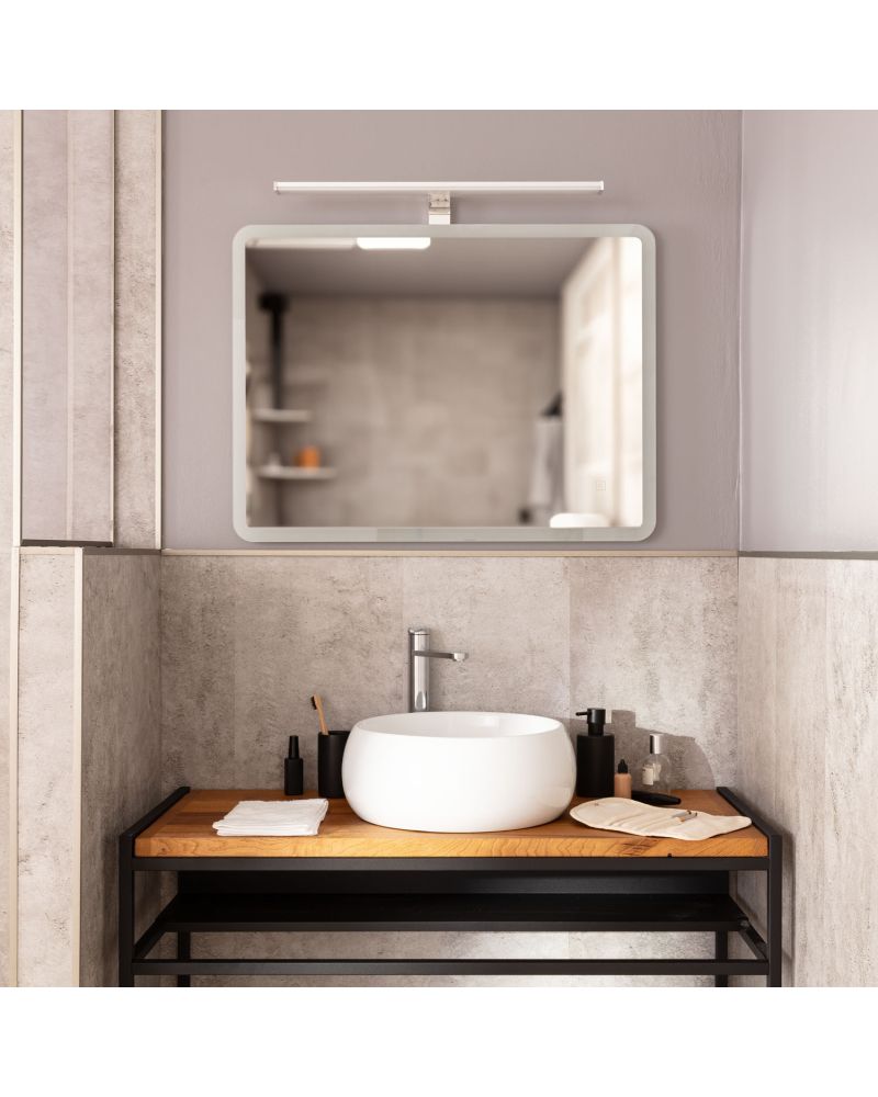 Miroir Salle de Bain avec Éclairage LED et Anti-buée Benin 80x60 cm