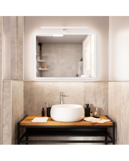 Miroir Salle de Bain avec Éclairage LED et Anti-buée Benin 80x60 cm