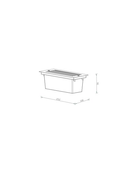 Balise LED Extérieure 9W Encastrable au Mur Noire Drive