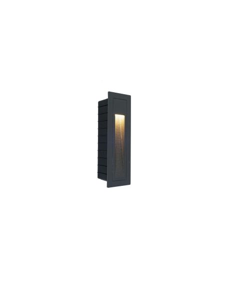 Balise Murale Extérieure LED Encastrable Anthracite Lane 3W