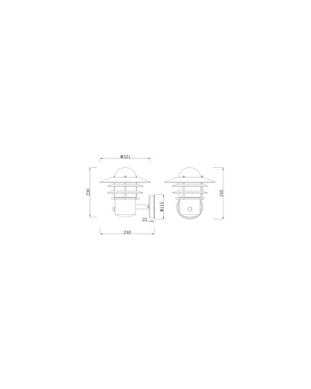 Applique Extérieure Acier Inoxydable Stage avec Capteur PIR