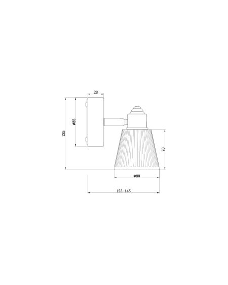 Lampe Murale 1 Spot Chrome Rain