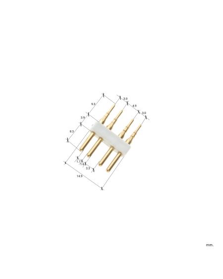 Connecteur 4 PIN Ruban LED RGB 220V AC Coupe tous les 25/100cm