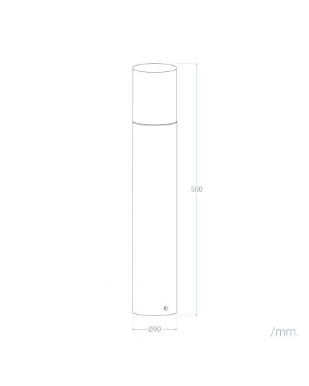 Balise Extérieure en Saillie sur Pied 50 cm Aluminium Solok