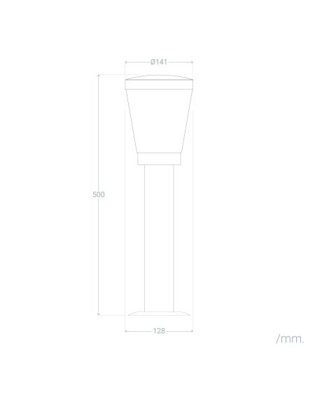 Balise Extérieure en Saillie sur Pied 50 cm Acier Inoxydable Idun