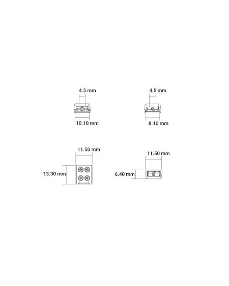 Connecteur câblé pour Ruban LED 12/24V DC avec Vis