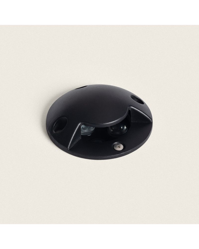 Balise Extérieure LED 3W Encastrable au Sol Gimsha 1L Noire