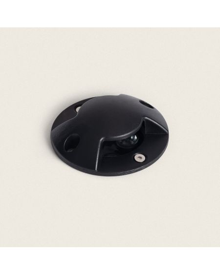 Balise Extérieure LED 3W Encastrable au Sol Gimsha 2L Noire