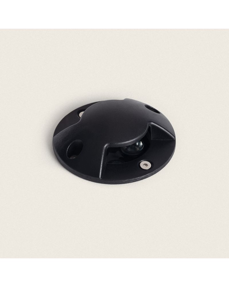 Balise Extérieure LED 3W Encastrable au Sol Gimsha 2L Noire