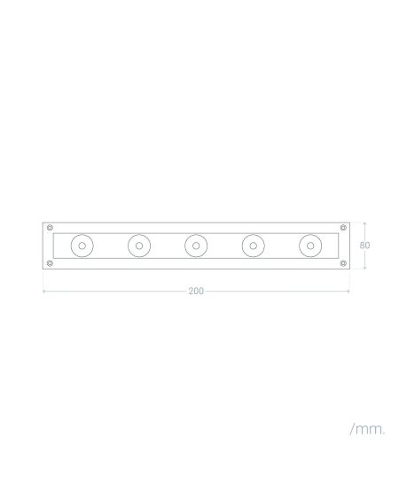 Balise LED Extérieure Encastrable au Sol Linéaire Omnia 5W