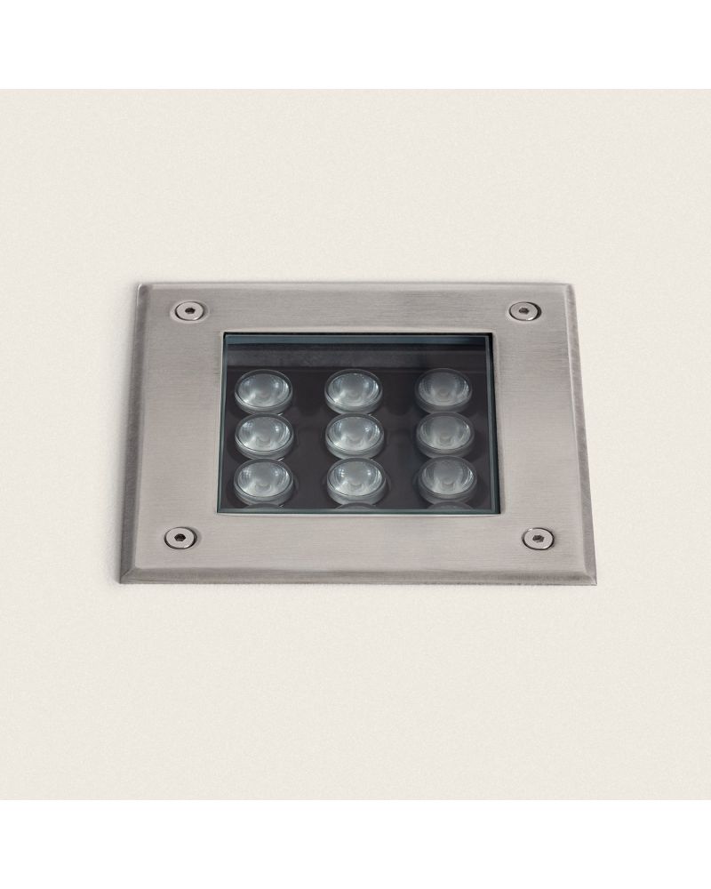 Balise Extérieure LED Encastrable au Sol Carrée Utopia 12 W