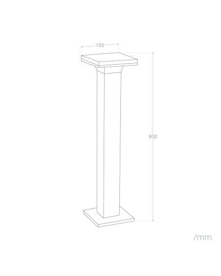 Balise Extérieure LED en Saillie sur Pied Lyra 12W 80cm
