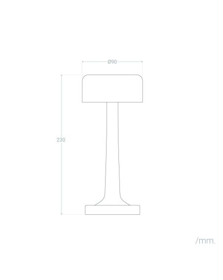 Lampe à Poser LED Portative Extérieure 3W Ciara avec Batterie Rechargeable USB