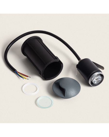 Balise Extérieure LED 1W Encastrable au Sol Letso 1L Grise