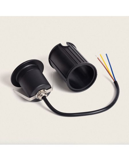 Balise Extérieure LED 3W Encastrable au Sol Letso 4L Noire