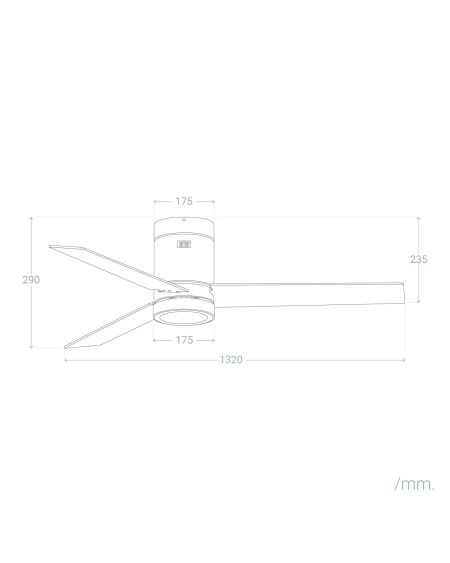 Ventilateur de Plafond Silencieux Tydir Bois 132cm Moteur DC