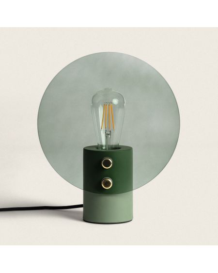 Lampe à Poser Métal et Verre Katia