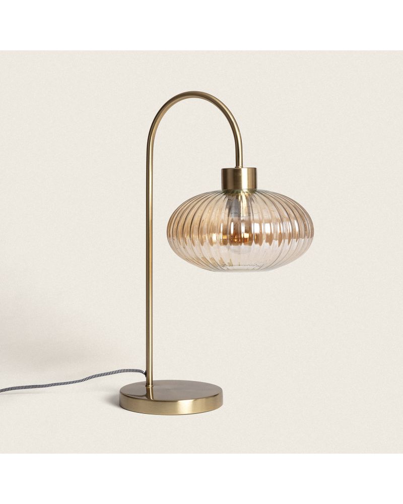 Lampe à Poser Métal et Verre Basile Lampe à Poser Métal et Verre Basile