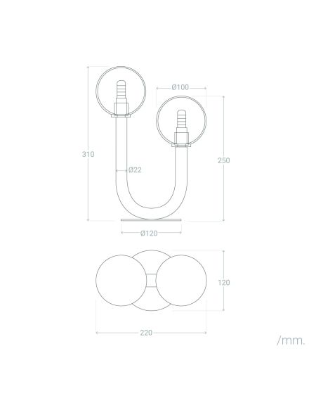 Lampe à Poser Métal et Verre Zeina