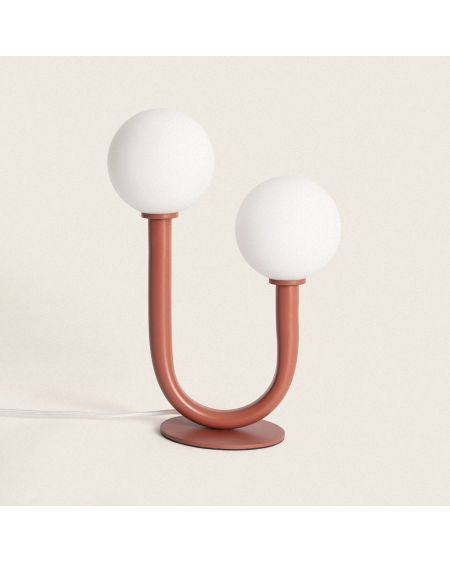 Lampe à Poser Métal et Verre Zeina