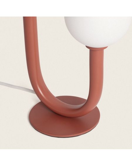 Lampe à Poser Métal et Verre Zeina