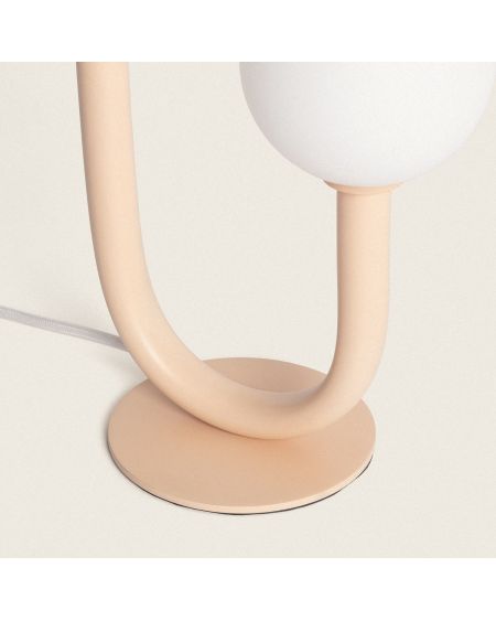 Lampe à Poser Métal et Verre Zeina