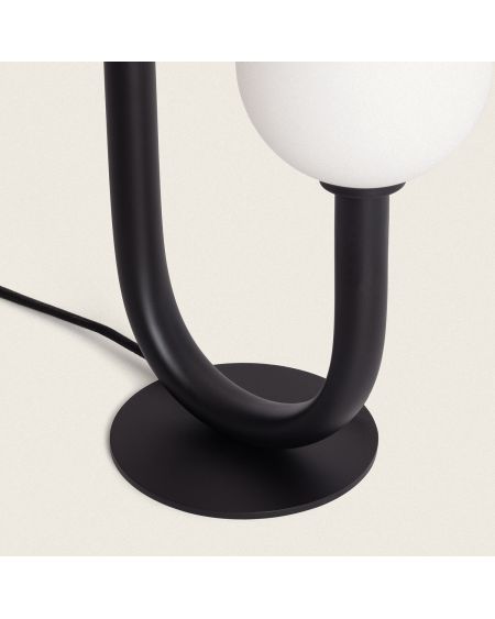 Lampe à Poser Métal et Verre Zeina