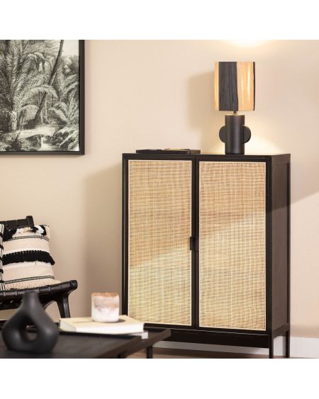 Lampe à Poser Céramique et Raphia Tyler