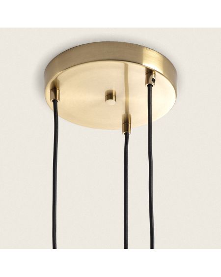 Suspension Métal et Verre 3 Spots Blas
