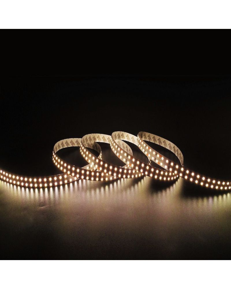 Ruban LED Double 12V DC 204 LED/m 5m IP20 Largeur 14mm Coupe tous les 3cm