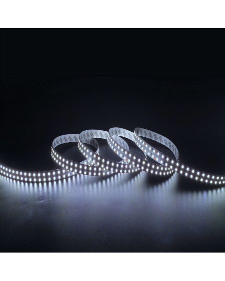 Ruban LED Double 12V DC 204 LED/m 5m IP20 Largeur 14mm Coupe tous les 3cm