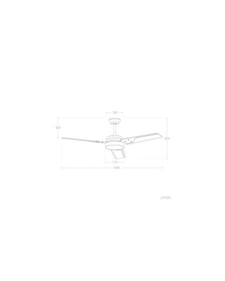 Ventilateur de Plafond LED Vacker 105cm Moteur DC