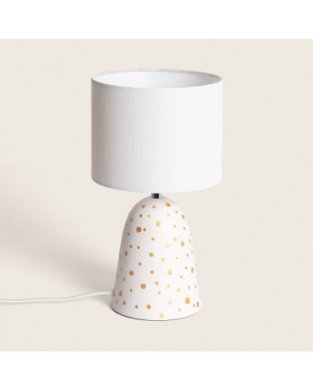 Lampe à Poser Céramique et Tissu Argua