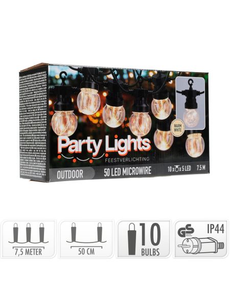Guirlande Extérieure LED avec 10 Ampoules Bernia 7,5 m