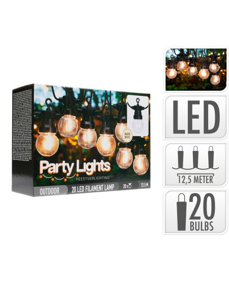 Guirlande LED Extérieure avec 20 Ampoules Benicadell 12.5m