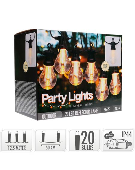 Guirlande LED Extérieure de 20 Ampoules Turmell 12,5m